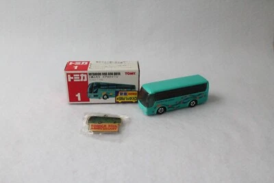 Vintage Tomica 1 First Edition With A Charm Mitsubishi Fuso Aero Queen Bus Aqua - Image 1 of 4