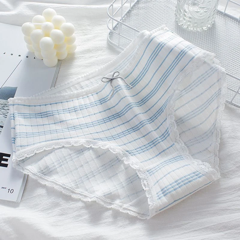 Calzoncillos cómodos estampados - Calzoncillos sin costuras cintura media ropa interior sexy de encaje Foto 1 de 4