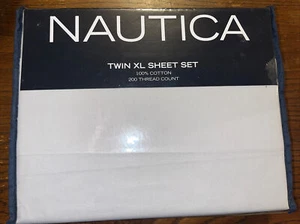 Juego de sábanas de bienestar sólido Nautica Oceane, doble/doble XL, gris - Imagen 1 de 2