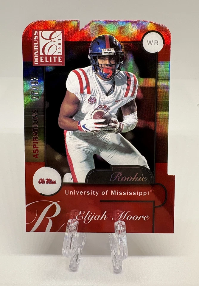 2021 Panini Donruss Elite 2001 Rookies Aspirations Die-Cut /92 Elijah Moore RC - Image 1 of 2