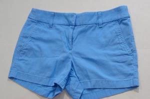 J.Crew pantaloncino chino donna preppy blu cielo cucitura interna 3,5" taglia 2 - Foto 1 di 5