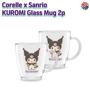 Limitiert Corelle x Sanrio Kuromi Glas Becher Set/Charakter Küche/380ml 12,8oz - Bild 1 von 10