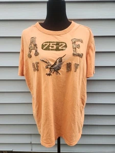 Men's American Eagle T Shirt Orange X-Large Vintage - Blue Tag - Picture 1 of 3