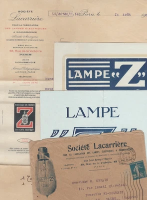 EGYPT-FRANCE Old Rare Letterhead & 2 Brochures &Cover SOCIETE LZCARRIERE 1920 - Image 1 of 4