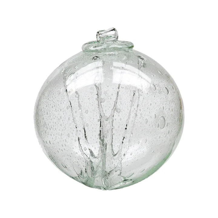 Kitras Art Glass Olde English Witch Ball - Clear Hanging Glass - Image 1 of 1