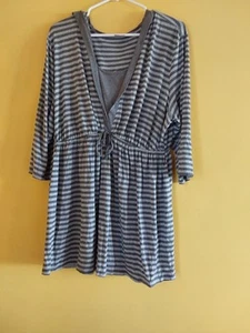 Motherhood Maternity Hooded Knit Top 3X Womens Y2K Babydoll 3/4 Sleeve - Picture 1 of 4