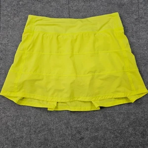 Gonna Lululemon Pace Rival donna taglia 8 gialla tennis atletica pantaloncino preppy - Foto 1 di 7