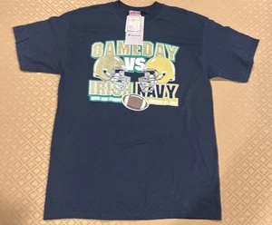 Fußball-T-Shirt 2007 Navy vs Notre Dame Large neu mit Etikett - Bild 1 von 4
