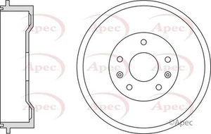 2 X NUEVO TAMBOR DE FRENO EJE TRASERO APEC TAMBOR DE FRENO GENUINO CALIDAD OE DRM9955 - Imagen 1 de 4