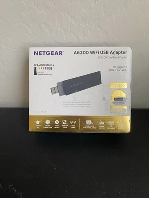 NetGear A6200 WiFi USB Adapter Beamforming New In Box - Image 1 of 4