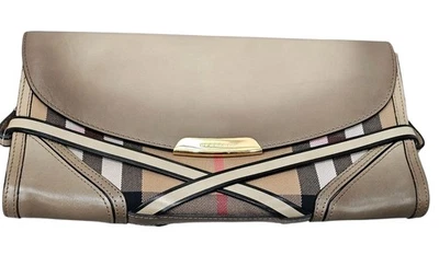 Burberry Bag Bridle Abbott Nova Check Leather Clutch Shoulder Crossbody  - Image 1 of 4