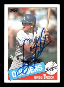 1985 Topps LA Dodgers 753 Greg Brock Signed Auto Autograph 02 BXCP38 - Picture 1 of 2