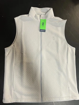 NWT IZOD Golf Hydrashield Men's Large Harbor Mist (Light Grey) Vest MSRP $75 - Image 1 of 4