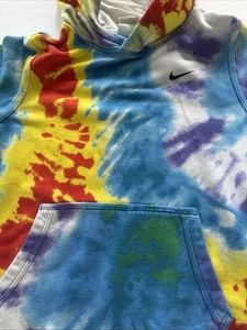 Nike Youth Pullover Hoodie Tie Dye Multicolor Sweater Boys Size Medium. - Picture 1 of 3