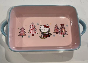 Hello Kitty Skiing 2024Christmas Ceramic Dish Bakeware Dishwasher Safe - Picture 1 of 4