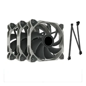3 in 1 PC Case Fans Kit 3x120mm PWM Fan 4Pin Computer Cooling Fan Heatsink - Picture 1 of 8