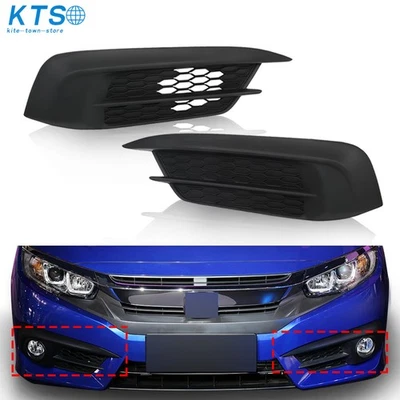 Cubierta antiniebla negra apta para Honda Civic sedán/cupé 2016-2018 lado derecho + izquierdo Foto 1 de 4