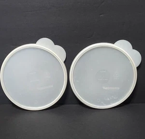 2 Stück transparente Tupperware Ersatz runde Deckel Schmetterling Tab Müslischale 2541A - Bild 1 von 10