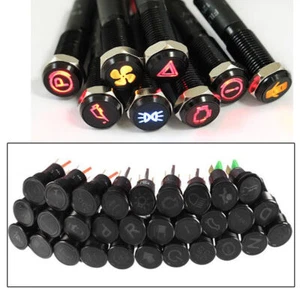12 24V Metal 14mm LED Dash Panel Warning Pilot Light Bulb Indicator Car Boat Van - Foto 1 di 11