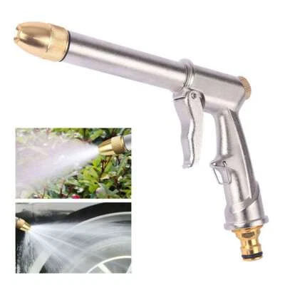 Boquilla de manguera de jardín de alta presión de metal de alta resistencia boquilla de manguera de agua cabezal pulverizador Foto 1 de 4