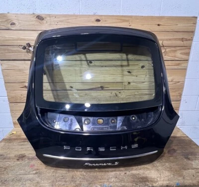 🔥 OEM 2010-2013 PORSCHE PANAMERA TAILGATE TRUNK LID W/ GLASS EMBLEM BLACK - Image 1 of 4