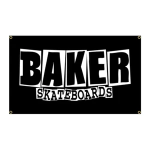 Bakers Skateboards Flag Polyester 3x5 or 2x3ft - Picture 1 of 4