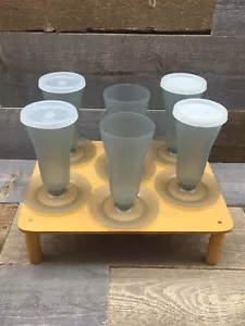 Vintage Tupperware groß Parfait Dessert Eisbecher Tasse 6er Set rauchgrau #754-T57 - Bild 1 von 4