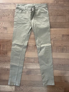 RaRe BALENCIAGA MEN’S SLIM FIT Khaki Beige Cotton Blend JEANS SIZE 30 Italy - Picture 1 of 9