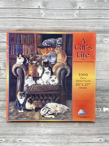 SunsOut Pollyanna Pickering Kunst - Das Leben einer Katze - 1000-teiliges Katzenpuzzle - versiegelt - Bild 1 von 5