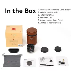7 Artisans M35 mm F2.0 II V2 Objektiv mit großer Blende für Leica M M6 M7 M8 M9P Kamera - Bild 1 von 9