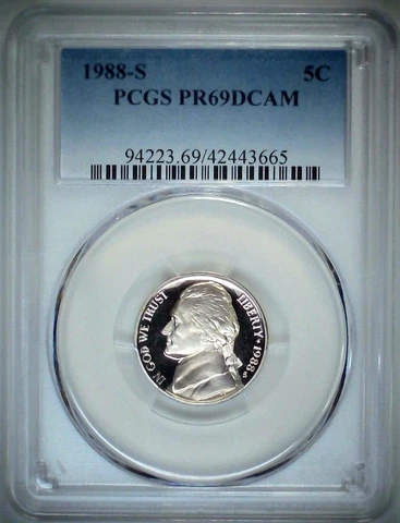 1988-S 5C Jefferson Nickel PCGS PR69DCAM  23stt0225 Cover