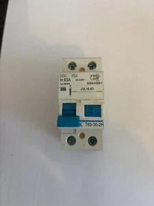 INTERRUPTOR DE CIRCUITO RCD DOBLE POLO PROTEK 63 AMP LN 63A 30mA T63-30-2H JVL16-63. - Imagen 1 de 1