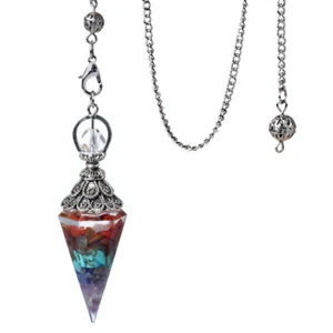 Colgante de resina de piedra natural triturada mezclado 1 pieza Magic Reiki amuleto de chakra curativo - Imagen 1 de 1