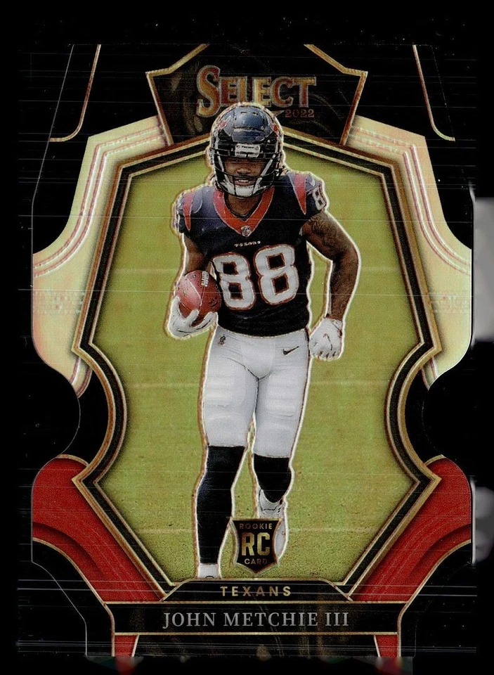 2022 SELECT BLACK RED DIE CUT PREMIER LEVEL ROOKIE JOHN METCHIE III  - Image 1 of 1