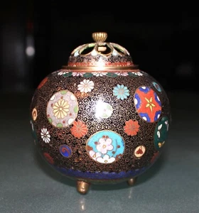 A japanese enamel cloisonne marked with "高原". 184 - Picture 1 of 8