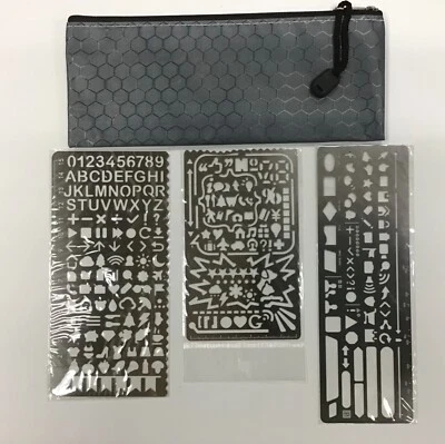 3Pc из нержавеющей стали металлический пули журнал трафарет набор планировщик журнал искусства - Изображение 1 из 4