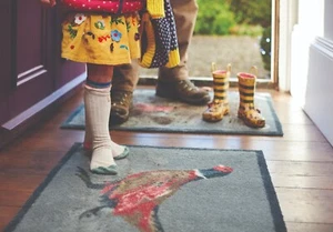 Hug Rug 85x65cm (PHEASANT 1) Dirt Trapper Door / Floor Mat Machine Washable   - Picture 1 of 10