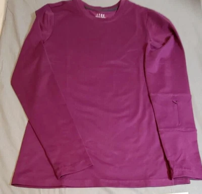 White cross,scrub top  long sleeve, knit tee, small, sugar plum, new with tags - Image 1 of 4