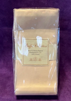 BUFFET COLLECTION - 20" x 20"  100% COTTON DINNER NAPKINS SAND (SET OF 12) - Image 1 of 4