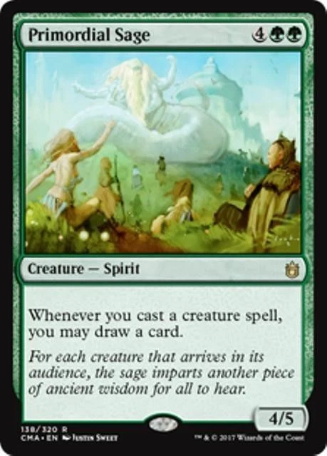 PRIMORDIAL SAGE NM Commander Anthology MTG Green - Spirit Rare - Image 1 of 1