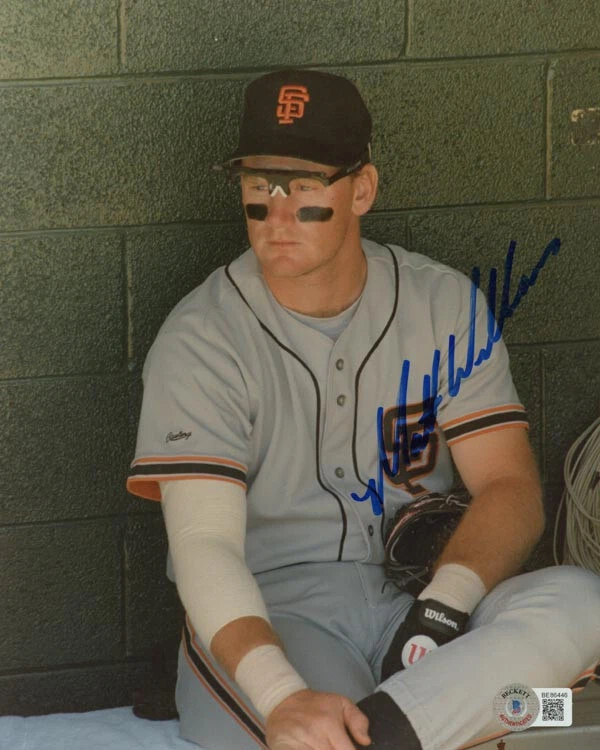 FOTO 8x10 firmada autografiada por Matt Williams Gigantes de San Francisco Beckett Bas Foto 1 de 2