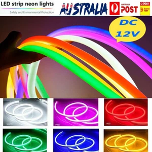 Waterproof 5/10/20M LED Strip Neon Rope Light Flex DC 12V Tubes Party Bar Decor - Picture 1 of 19