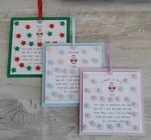 PERSONALISED CHRISTMAS COUNTDOWN ADVENT CALENDAR Handmade Xmas Son Daughther Kid - Picture 1 of 5