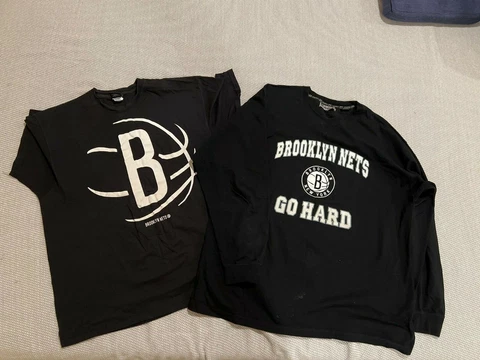 Brooklyn Nets men’s 2XL Johnny Blaze Long sleeve and UNK t-shirt black Cover