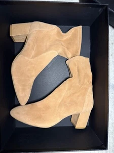 Botas al tobillo Stuart Weitzman de gamuza para mujer - tostado camel - talla 8 EE. UU. - tacón alto - Imagen 1 de 3