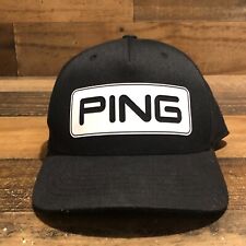 Ping Hat Snapback Cap Mens Black White Outdoor Golfing Golf Casual - READ