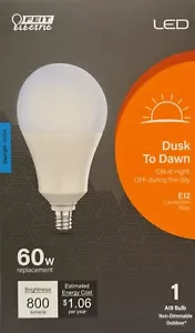 Feit Electric 60-Watt Daylight Bright Dusk-to-Dawn A19 LED w/Candelabra Base - Picture 1 of 1