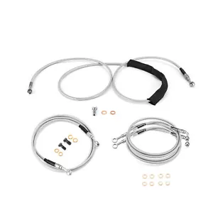 Kit de cables de embrague de línea de freno de manillar Touring ABS 16-18 pulgadas para Harley 14-16 - Imagen 1 de 5