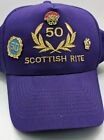 Scottish Rite 50 Year Hat With Three Pins 3 50 Year Gold Honor Pins W/ Diamonds