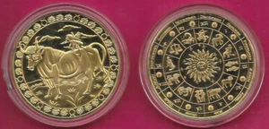 12 CONSTELLATIONS,ZODIAC,TAURUS (BULL),COIN CONSTELLATION LUCKY GUARDIAN TAROT W - Picture 1 of 1